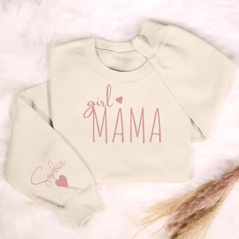 Custom Boy Mama Sweatshirt with Kid Name, Personalized Mom Of Boys Hoodie