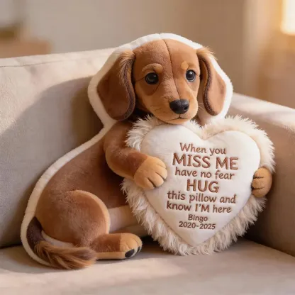 Personalized 3D Effect Memorial Hug Pillow – Custom Photo Pillow with Heart Message, Sympathy Gift for Loss & Remembrance