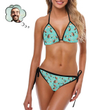 Custom Women Face Photo Bikini Sexy Suit - Sushi