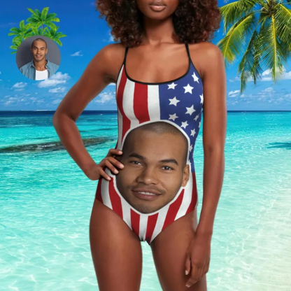 Face Swimsuit Custom One Piece Swimsuit with Boyfriend‘s Face SKU : CYY1