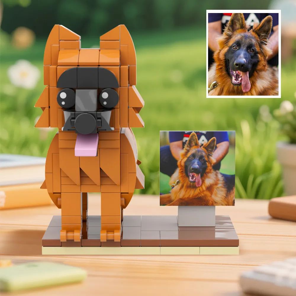 Personalized Pet Brick Figure Full Body Custom Dog with Photo – Unique Father’s Day Gift for Pet Lovers