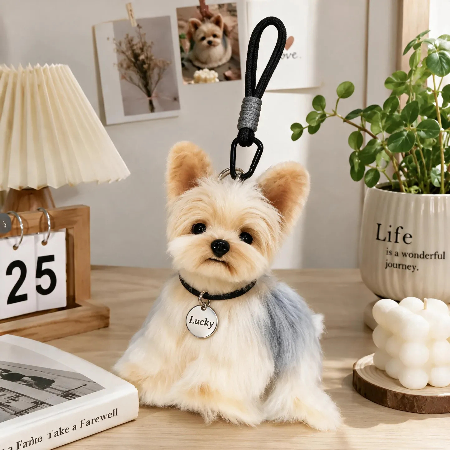 Custom Long-Pile Plush Pet Charm-Personalized Plush Pet Accessory Handmade from Your Photo