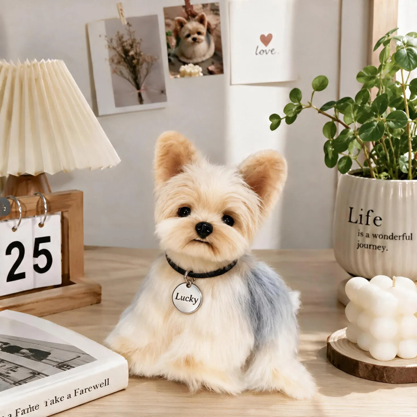 Custom Long-Pile Plush Pet Charm-Personalized Plush Pet Accessory Handmade from Your Photo