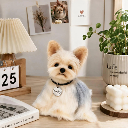 Custom Long-Pile Plush Pet Charm-Personalized Plush Pet Accessory Handmade from Your Photo
