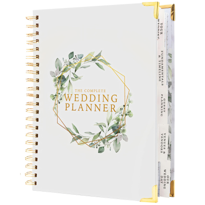 Wedding Planner Book and Organizer - Wedding Planner Book - Bridal Planning Binder with Countdown Calendar - Bride Gifts