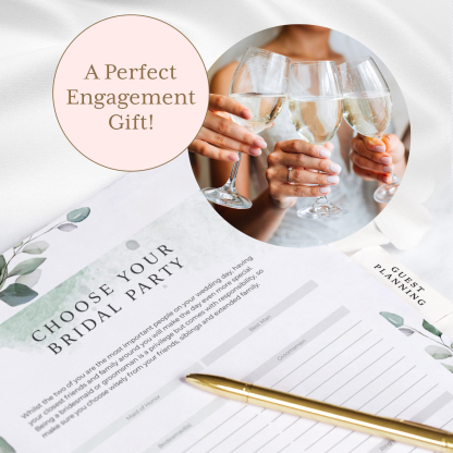 Wedding Planner Book and Organizer - Wedding Planner Book - Bridal Planning Binder with Countdown Calendar - Bride Gifts