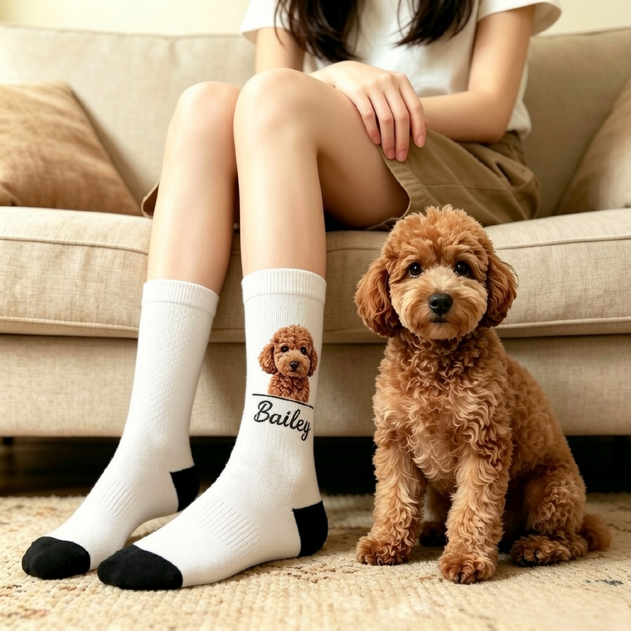 Custom Pet Photo Socks Personalized Pet Socks Custom Dog Socks Mothers Day Gifts Cat Dog Dad Gifts Dog Face Socks Pet Lovers Gift