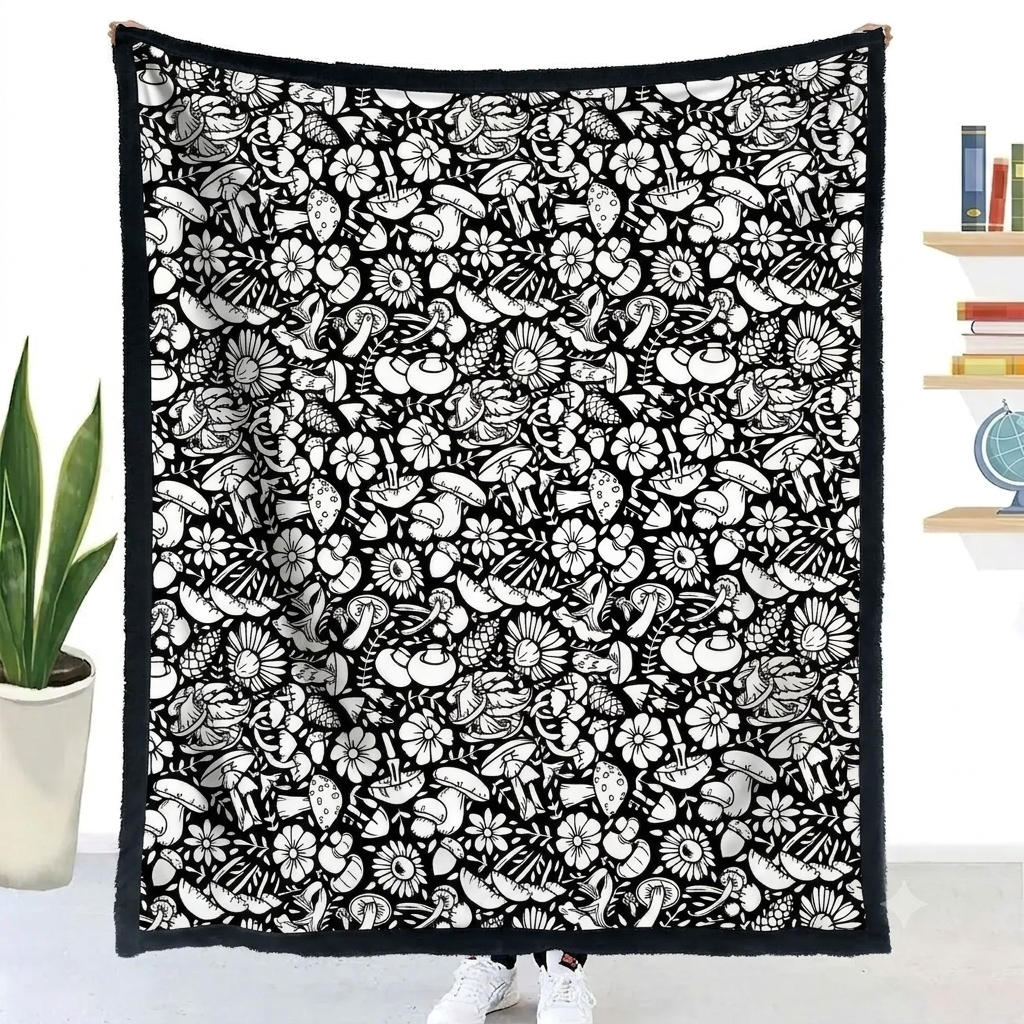 Cozy Doodle Coloring Blanket Washable DIY Coloring Blanket Washable Coloring Throw Family Activity Gift Stress Relief Craft for Adults and Kids