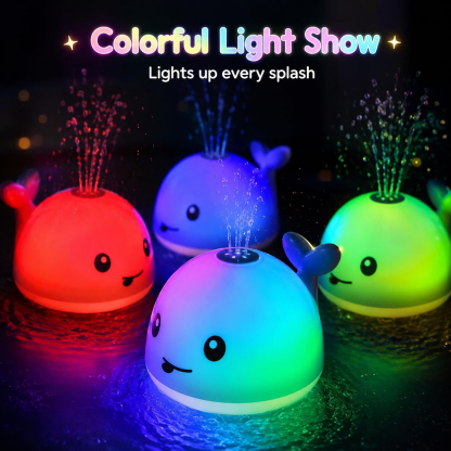 Bath Toys for Kids, Baby Bath Toys, Pool Water Toys for Toddlers, Babies Boy Girl Gifts, Light Up Whale Bath Toy Sprinkler, Birthday Bathtub Fountain Toy