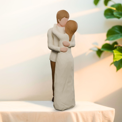 Couple Figurines, Best Wedding Engagement Romantic Gift for Husband Wife, Love Statue Valentine's Day Anniversary Birthday
