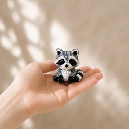 3D Beaded Animal Figurine DIY Kit Handmade Forest & Sea Creature Craft Set for Home Decor Beaded Animal Collectible DIY Bead Animal Kit