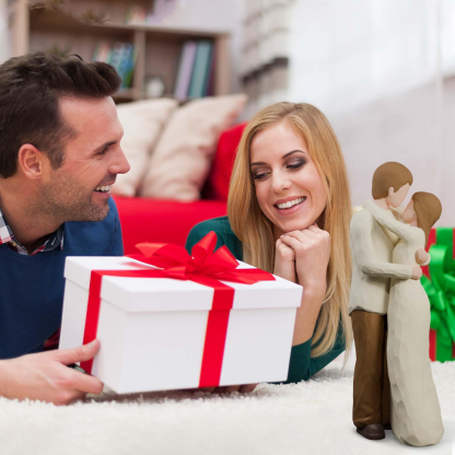 Couple Figurines, Best Wedding Engagement Romantic Gift for Husband Wife, Love Statue Valentine's Day Anniversary Birthday