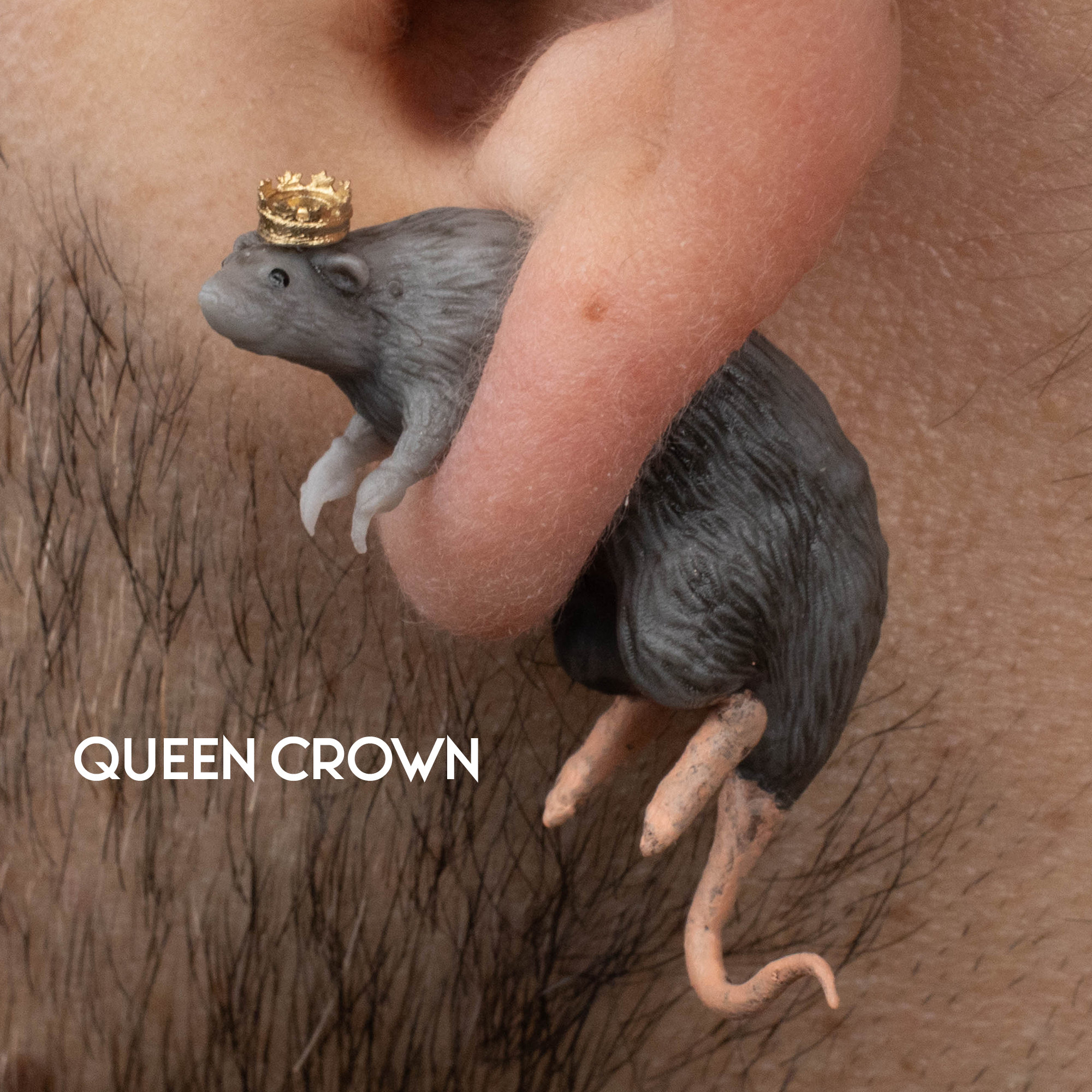 Custom Hats 3D Printed Rat Earrings Hand Painted Rat Earrings Quirky 3D Printed Studs Funny Jewelry Gifts For Her