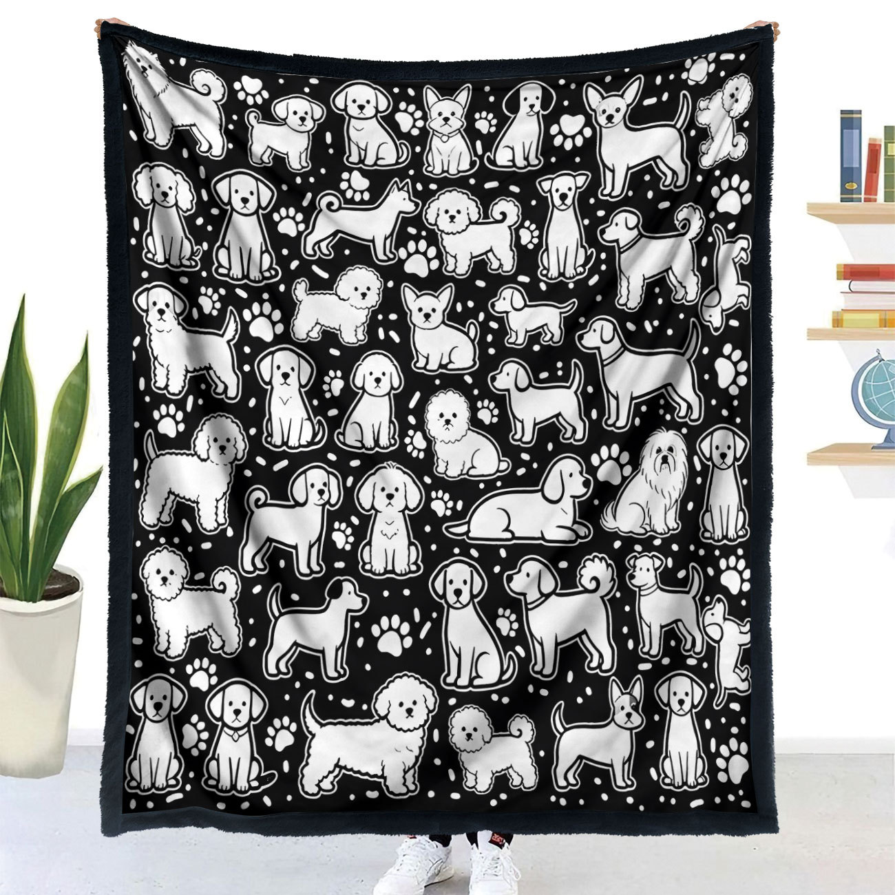 Coloring Blanket with Washable Markers DIY Coloring Blanket Washable Coloring Throw, Family Activity Gift, Stress Relief Craft for Adults and Kids