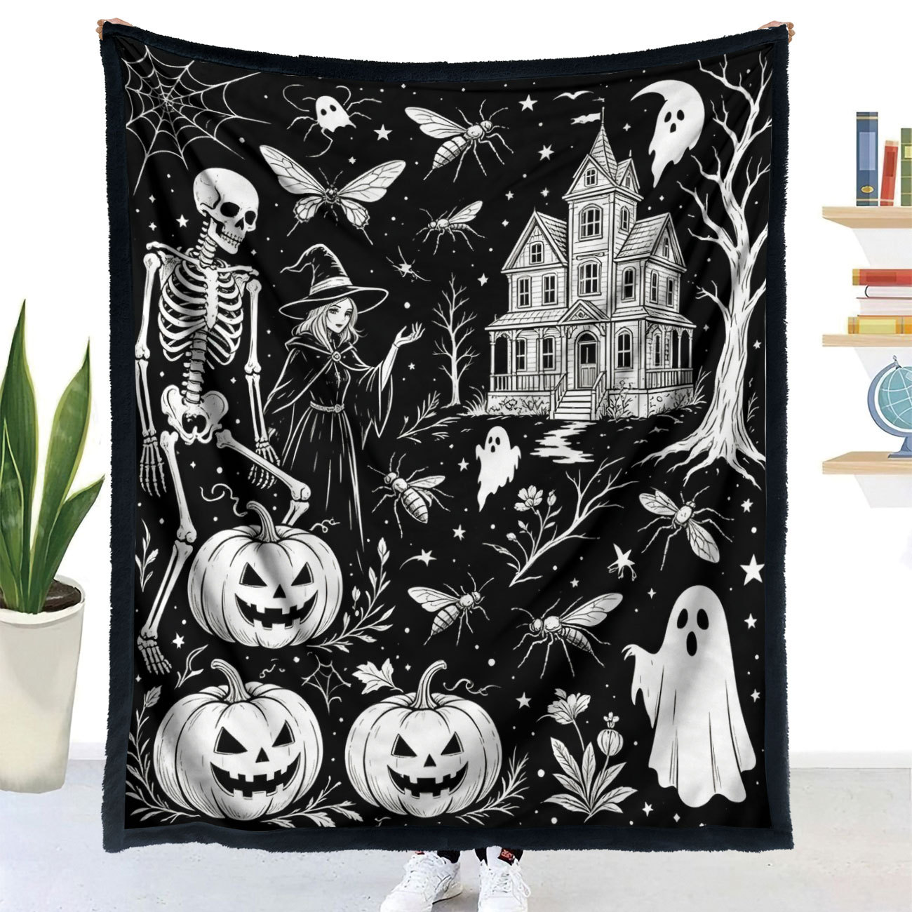 Cozy Doodle Coloring Blanket Washable DIY Coloring Blanket Washable Coloring Throw Family Activity Gift Stress Relief Craft for Adults and Kids