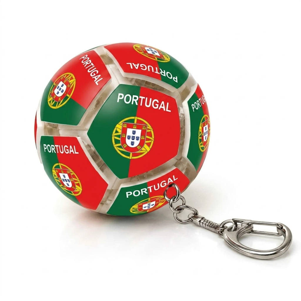2026 Soccer Flag Soccer Fidget Ball Keychain, 12-Sided Mechanical Clicking Sensory Stress Ball for Adults, Squeeze Stress Relief Balls, Football Key Chain for Keys & Backpack(12 Nation)