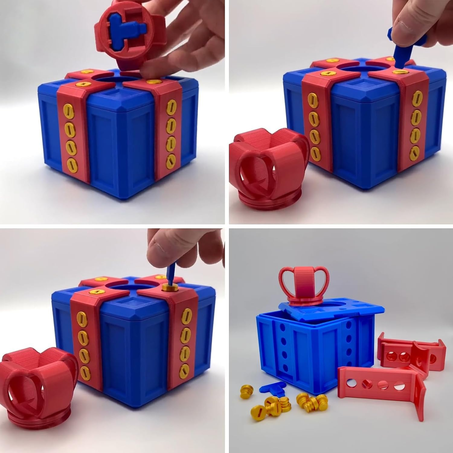Annoying Gift Box with Screws, Annoying Present Prank Screw Box, Money Card Container Novelty Box, Take Apart Surprise Funny