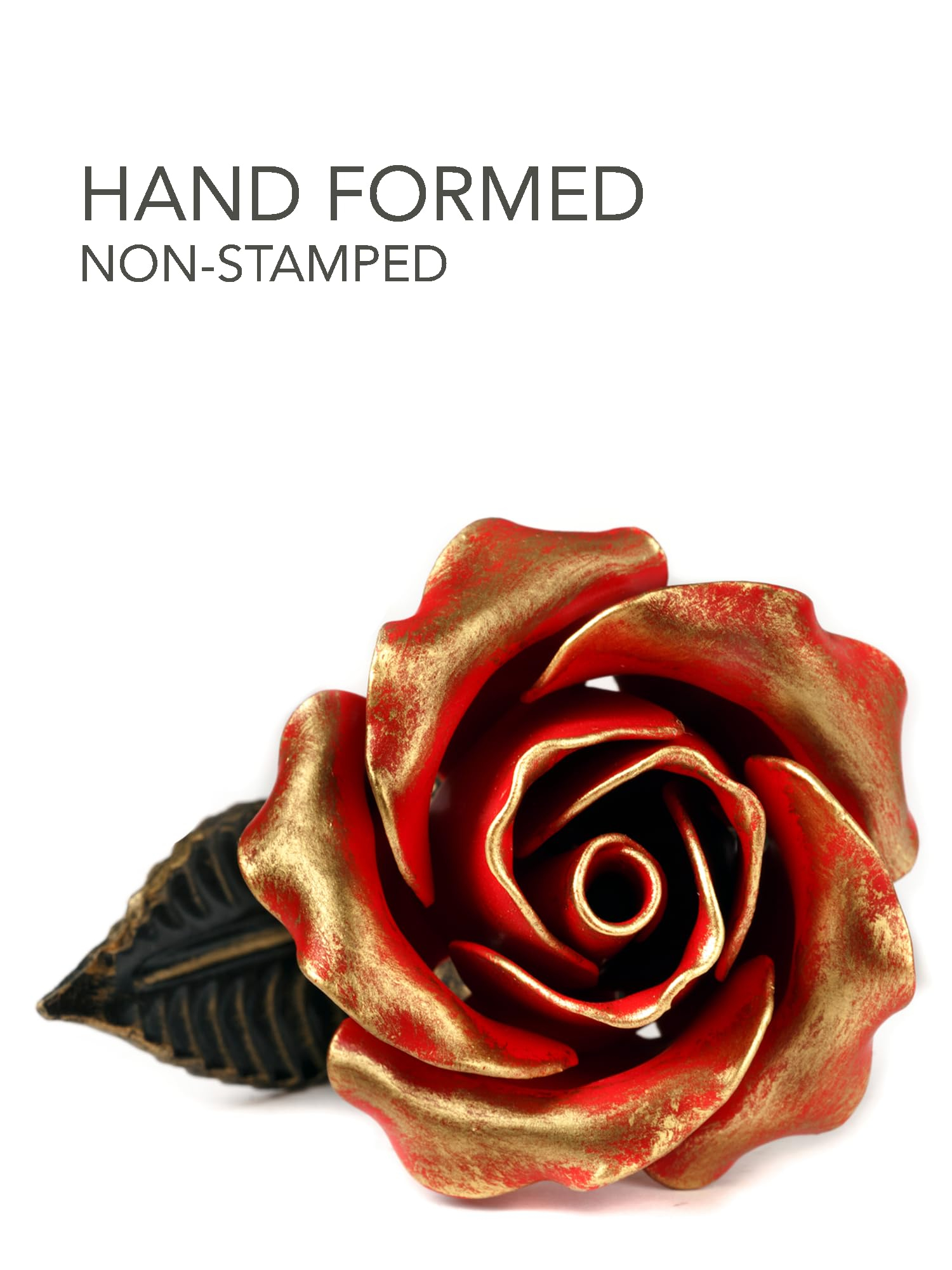 Handcrafted Bronze Rose – 8th & 19th Yeat Wedding for Her – Solid Metal Forever Flower Keepsake