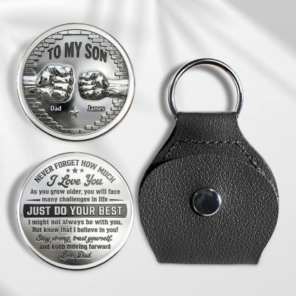 To My Son I Believe In You - Personalized Custom Pocket Hug Father's Day Gifts