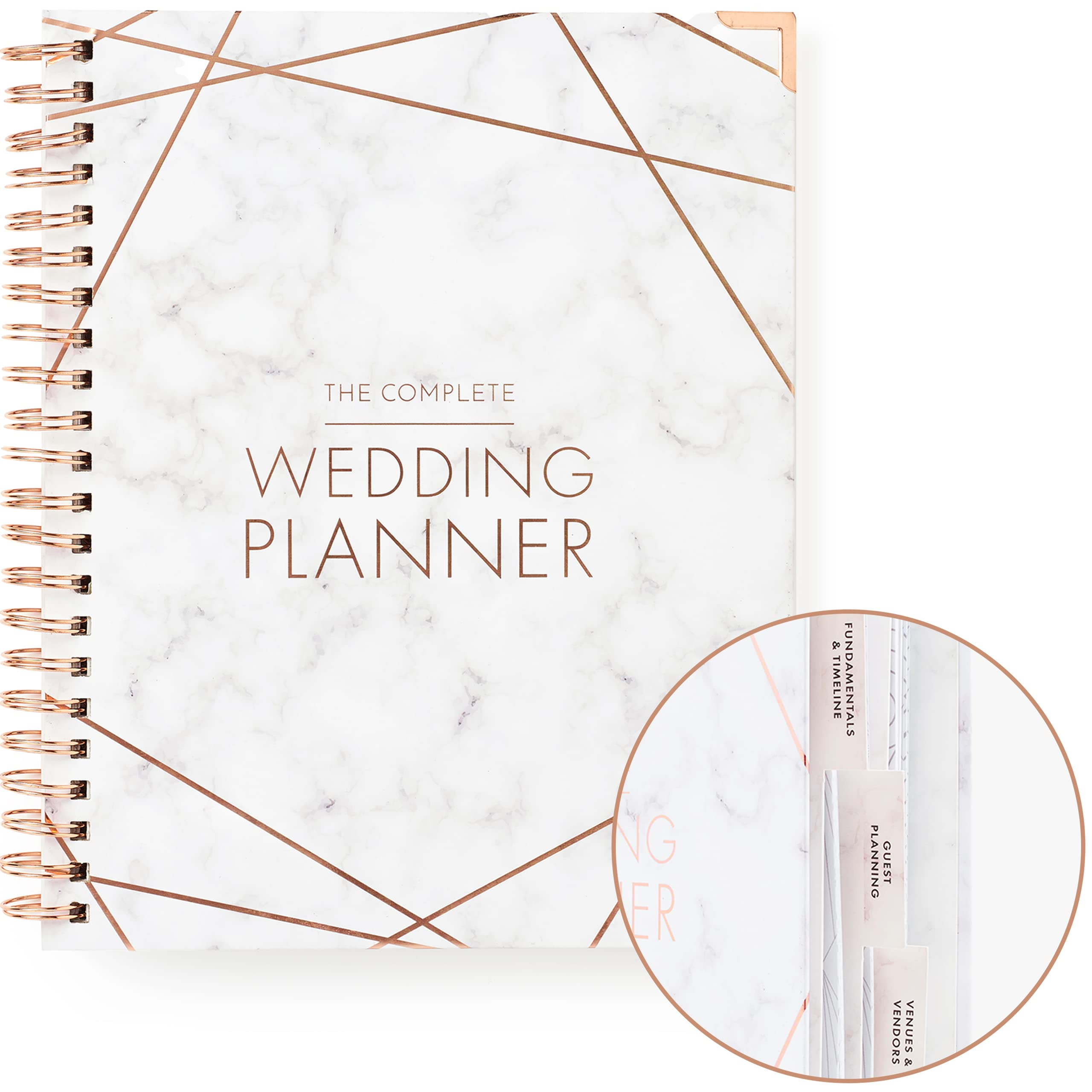 Wedding Planner Book and Organizer - Wedding Planner Book - Bridal Planning Binder with Countdown Calendar - Bride Gifts