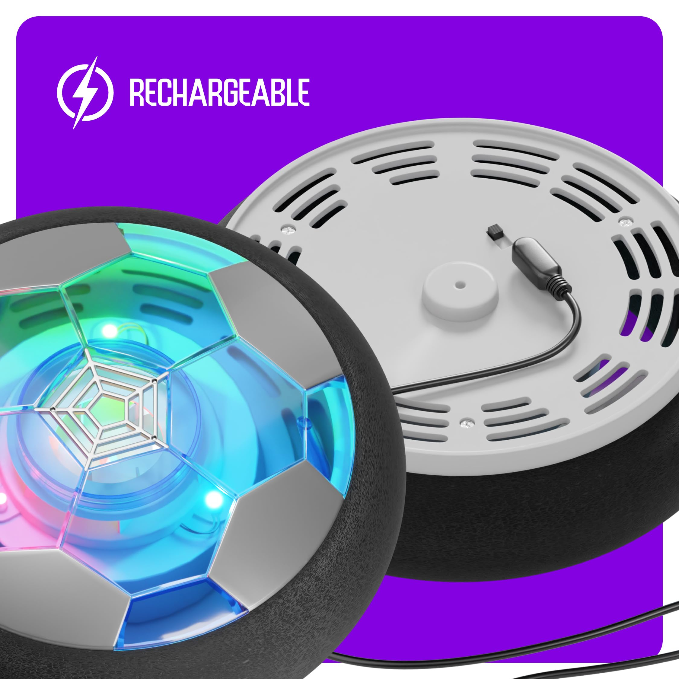 Hover Soccer Light-Up Ball, Birthday Gift for Boys, Indoor Toy Games, Kids Gifts