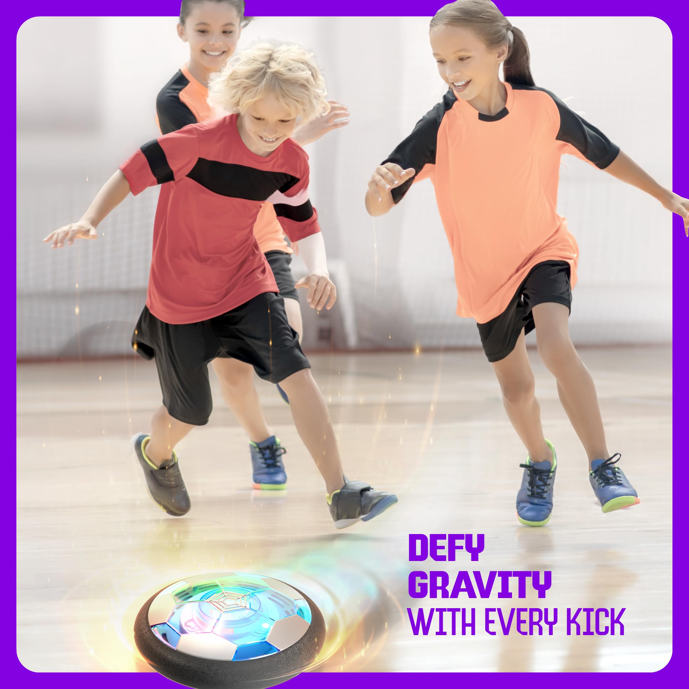 Hover Soccer Light-Up Ball, Birthday Gift for Boys, Indoor Toy Games, Kids Gifts