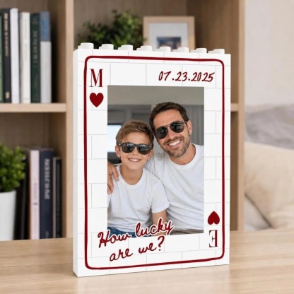 Custom Photo Building Block Frame – Personalized Father’s Day Gift for Dad