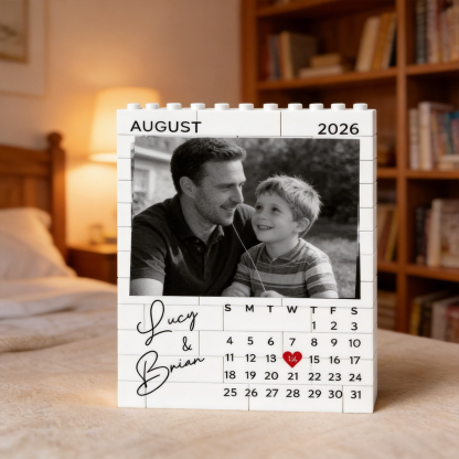 Custom Photo Building Block Frame – Personalized Father’s Day Gift for Dad