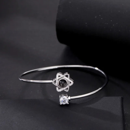 Custom Projection Bracelet Personalized Photo Bracelet Heart Jewelry Mother’s Day Gift for Mom