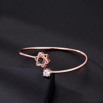 Custom Projection Bracelet Personalized Photo Bracelet Heart Jewelry Mother’s Day Gift for Mom