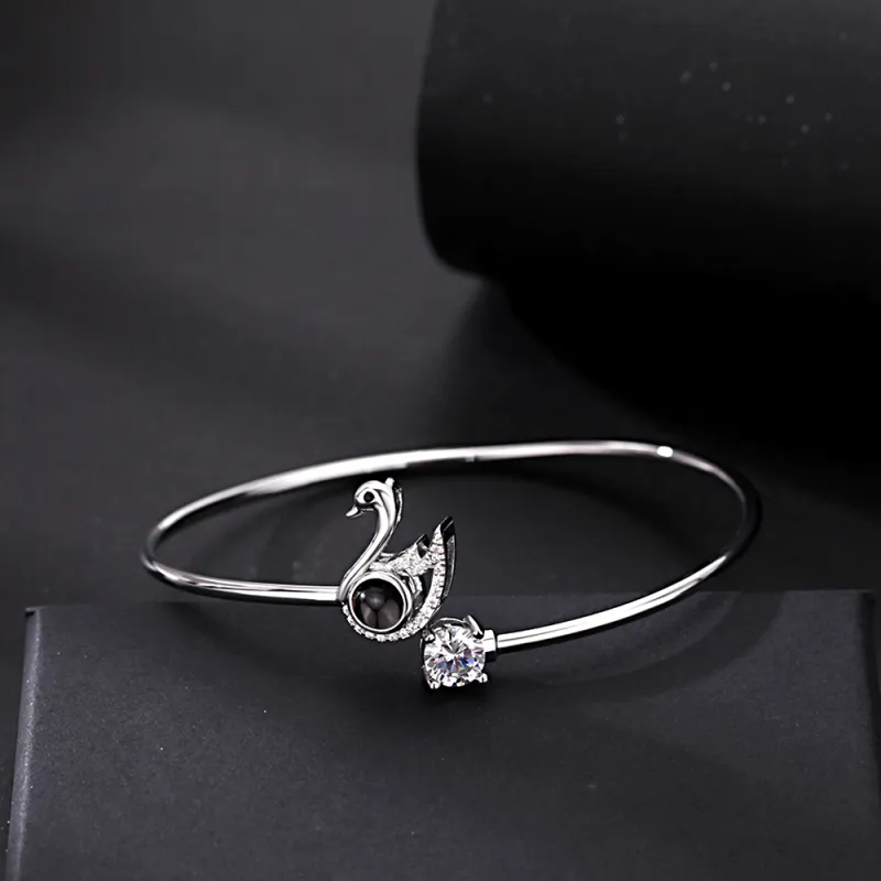 Custom Projection Bracelet Personalized Photo Bracelet Heart Jewelry Mother’s Day Gift for Mom