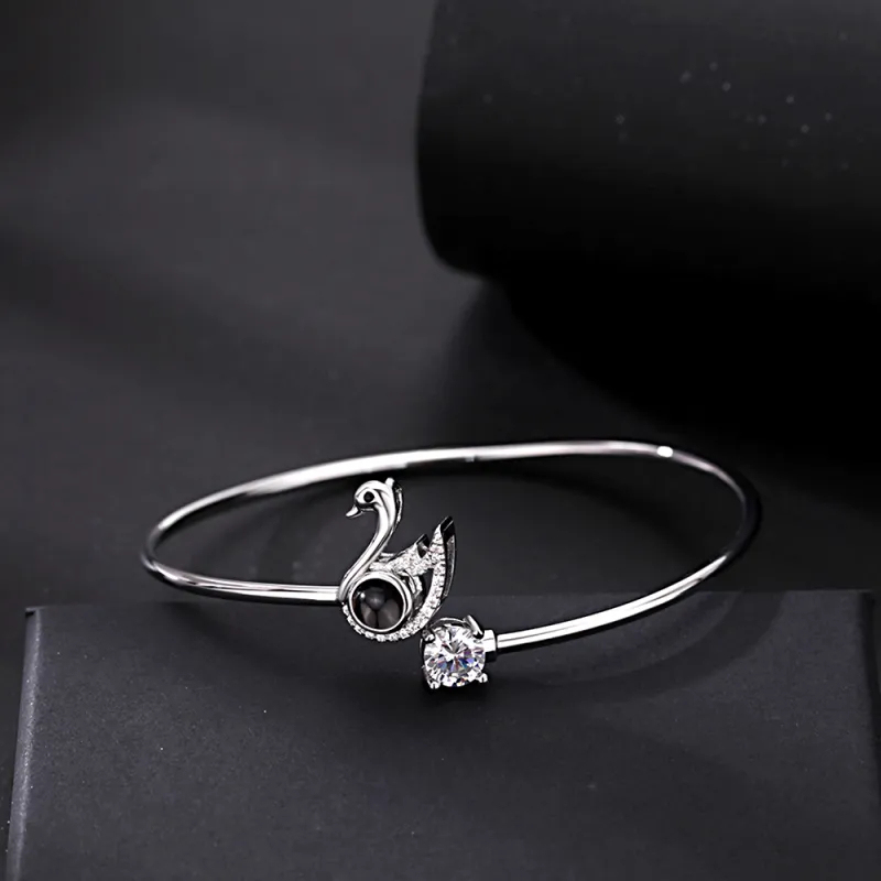 Custom Projection Bracelet Personalized Photo Bracelet Heart Jewelry Mother’s Day Gift for Mom