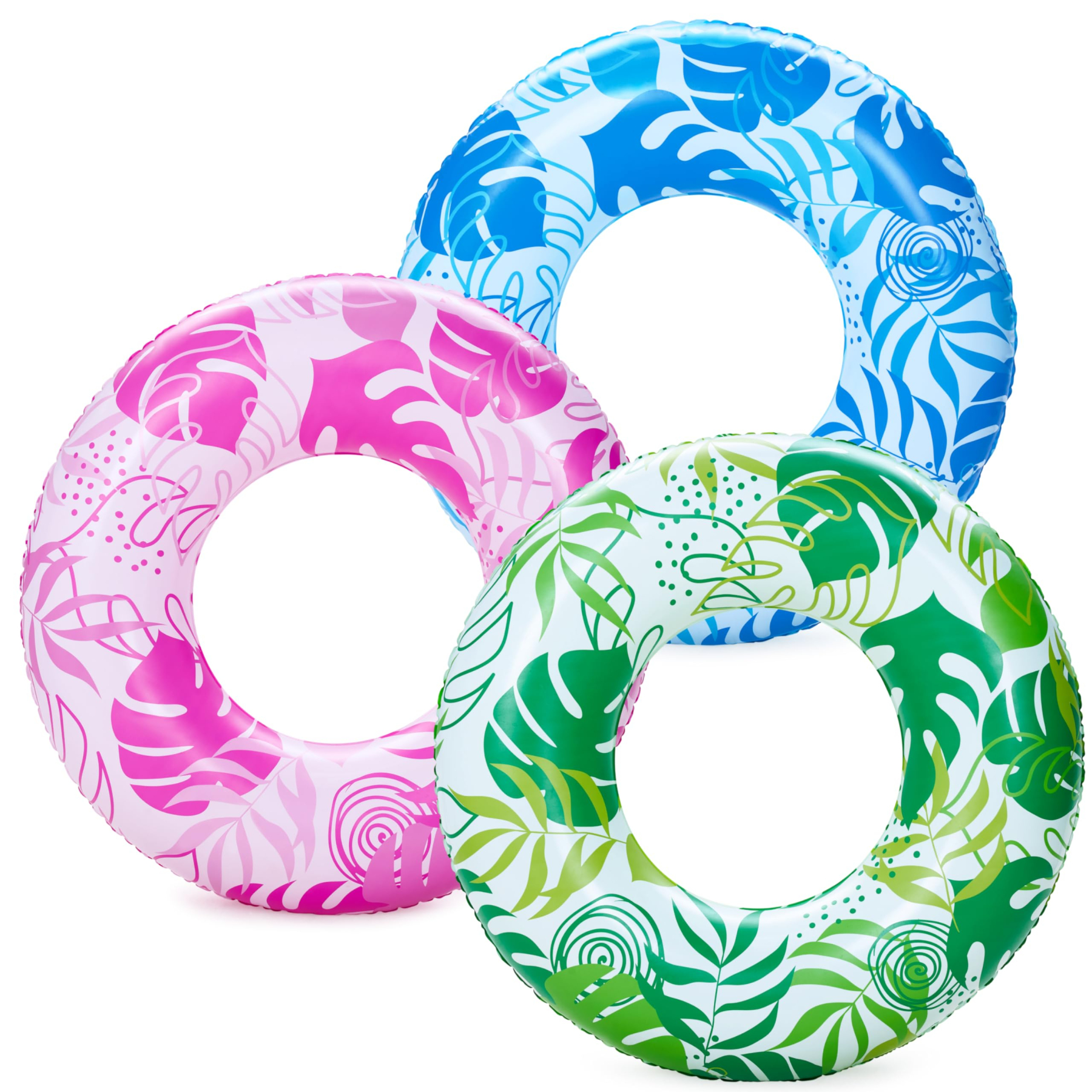 3 Pack Pool Floats, Pool Tube for Kids Swim Rings Inflatable Tubes, Unicorn Sea Animal Tubes Floatie Ring Water Toys for Swimming, Summer Beach Party