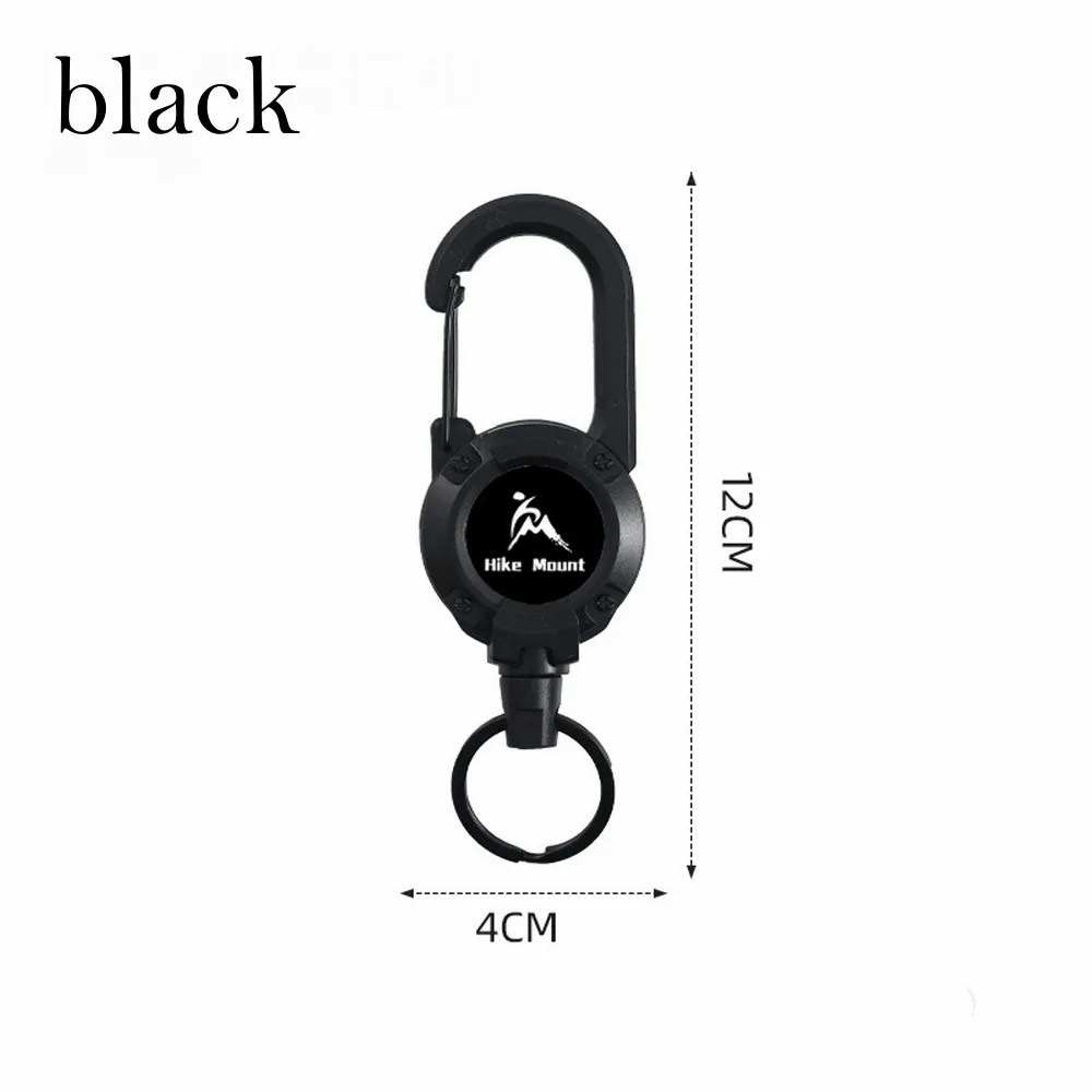 3 In 1 new multifunctional Retractable Pull Reel Carabiner Keychain, Strong Steel Wire Rope Buckle,Outdoor Sport Keychain Tool keychain accessories