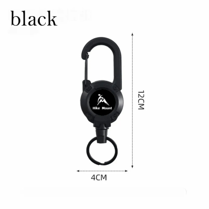 3 In 1 new multifunctional Retractable Pull Reel Carabiner Keychain, Strong Steel Wire Rope Buckle,Outdoor Sport Keychain Tool keychain accessories