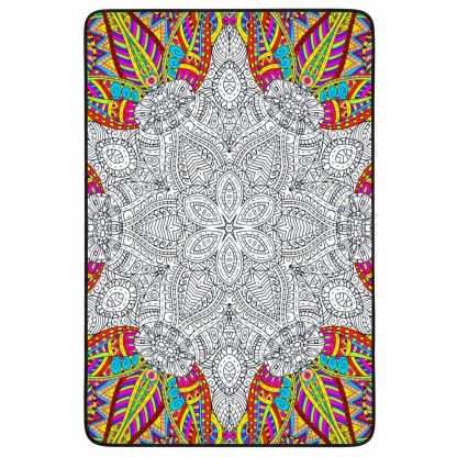 Mandala Pattern Coloring Blanket