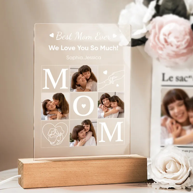 Personalized Photo Lamp Night Light Mothers Day Gifts Personalized Gifts Best Mom Ever Gifts for Mom
