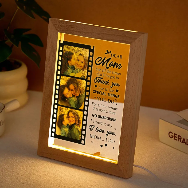 I Promise To Love You For The Rest Of Mine - Personalized Acrylic Photo Night Light