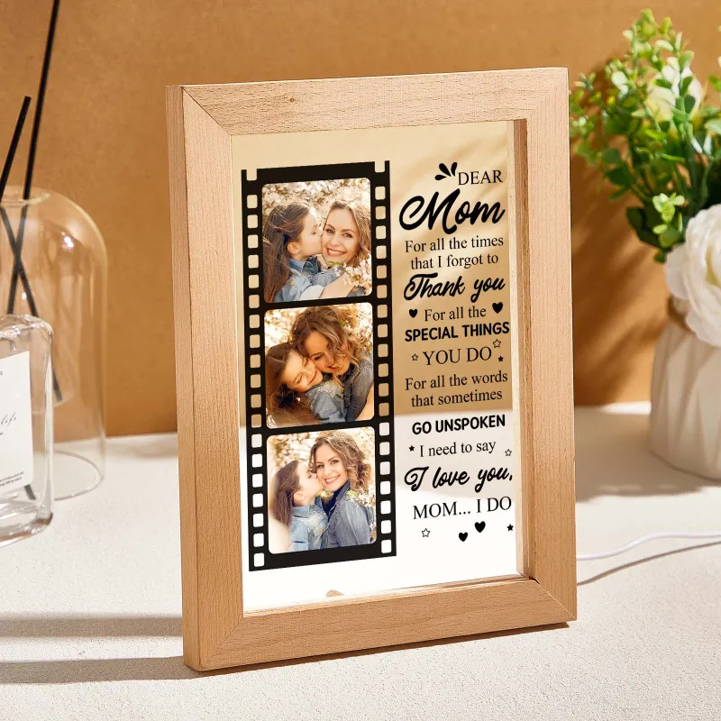 I Promise To Love You For The Rest Of Mine - Personalized Acrylic Photo Night Light