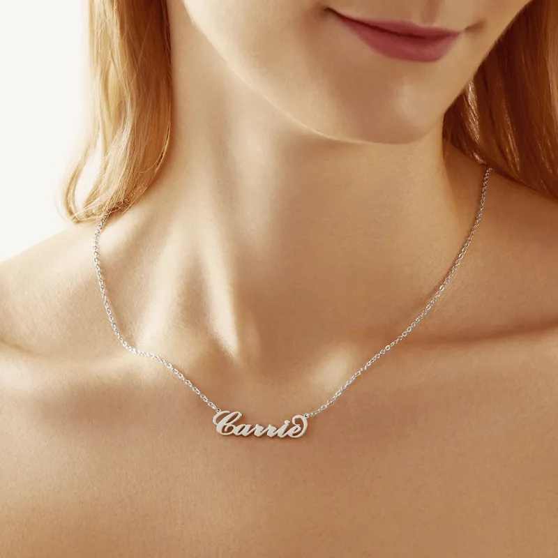 Soufeel Gold "Carrie" Style Name Necklace Gift For Mom