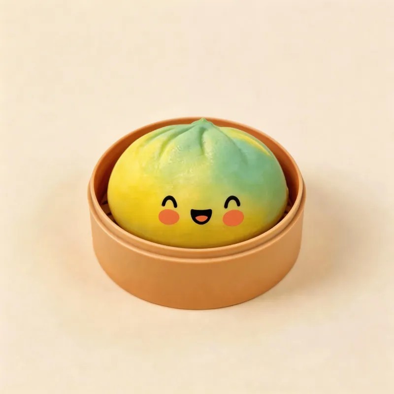 Glitter Dumpling Squishy Toys Steamed Bun Sensory Stress Relief Ball Novelty Desk Soft Squeeze Decompression Gift