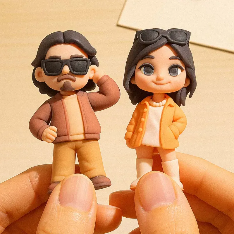 Custom Cute 3D Mini Figure Office Desk Figurine Based on Your Picture Birthday Gift Valentines Gift