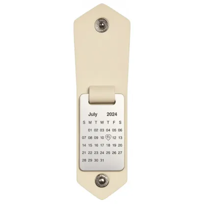 Father's Day Gifts Personalized Photo and Calendar Leather Keychain with Custom Text Valentine's Day Gifts for Him
