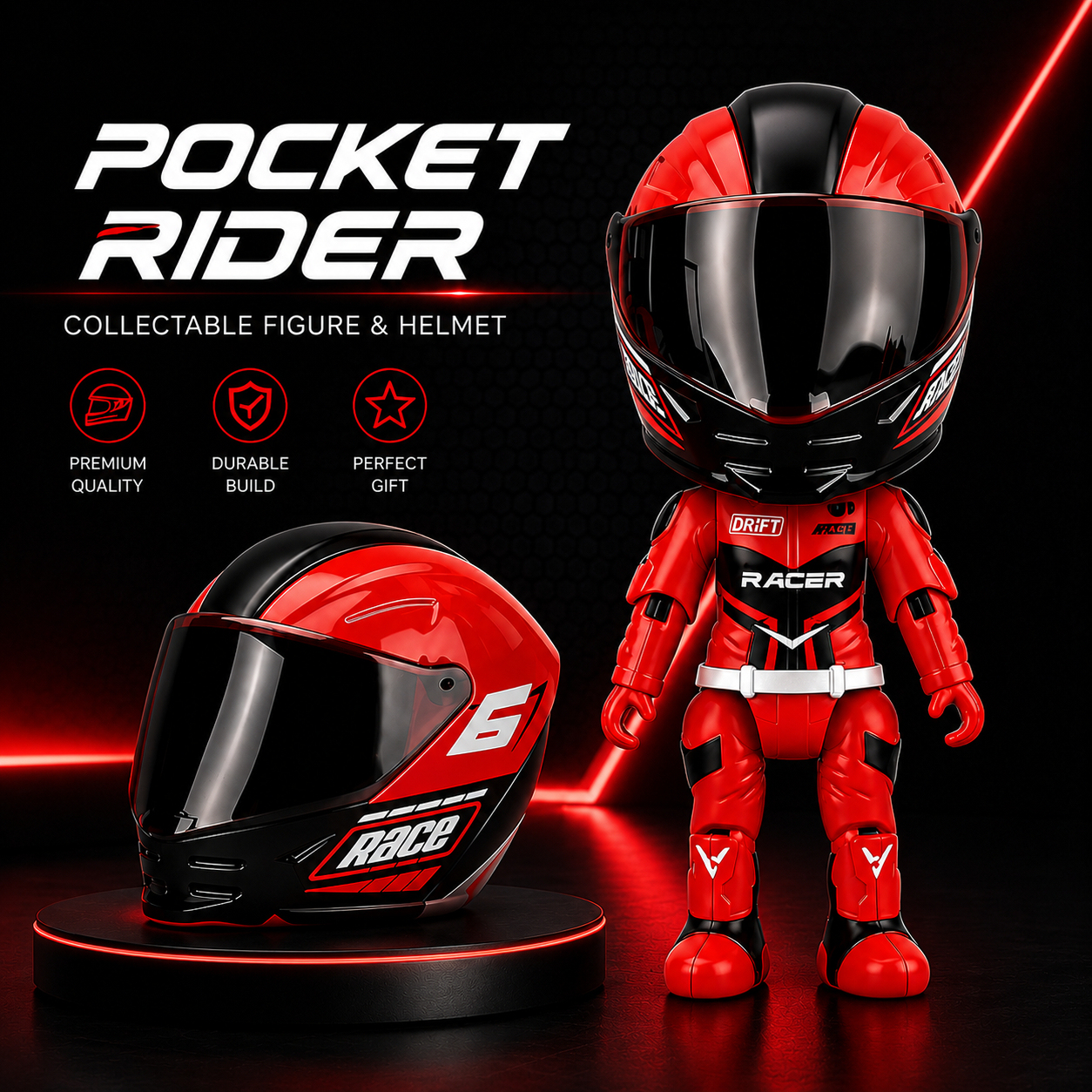 Transforming Motorcycle Action Figure Collectible Rider Toy With Movable Joints Standing Poseable Mini Motorbike Figurine Birthday Anniversary Gift For Him
