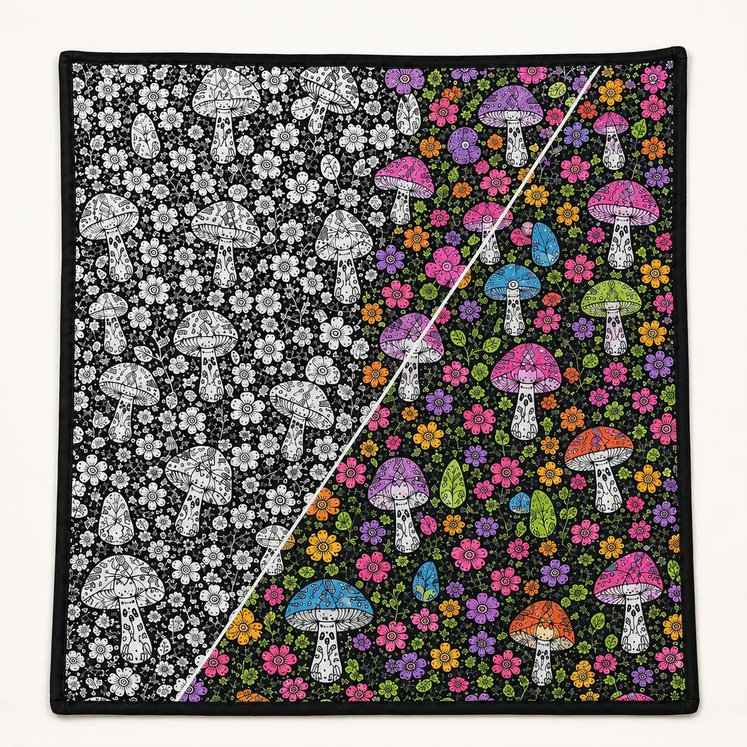 Cozy Doodle Coloring Blanket Washable DIY Coloring Blanket Washable Coloring Throw Family Activity Gift Stress Relief Craft for Adults and Kids