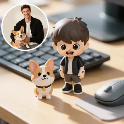 Custom Cute 3D Mini Figure Office Desk Figurine Based on Your Picture Birthday Gift Valentines Gift