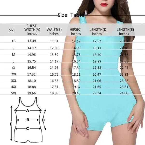 Custom American Flag Swimsuit With Boyfriend Face Women Swimsuit Face Bathing Suit
