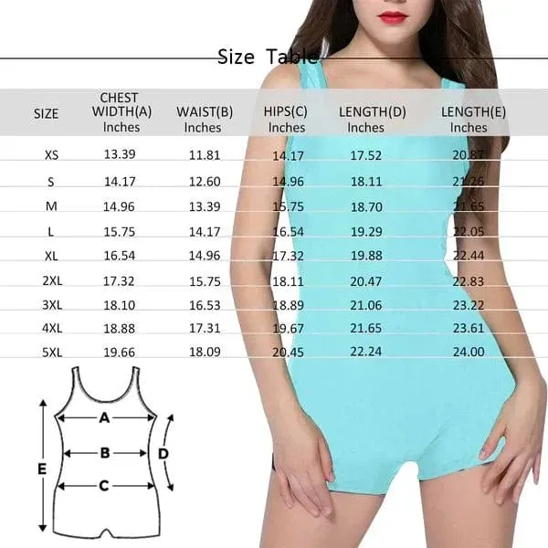 Custom American Flag Swimsuit With Boyfriend Face Women Swimsuit Face Bathing Suit