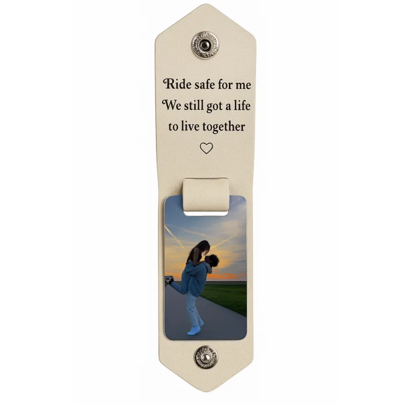 Father's Day Gifts Personalized Photo and Calendar Leather Keychain with Custom Text Valentine's Day Gifts for Him