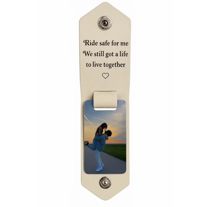 Father's Day Gifts Personalized Photo and Calendar Leather Keychain with Custom Text Valentine's Day Gifts for Him